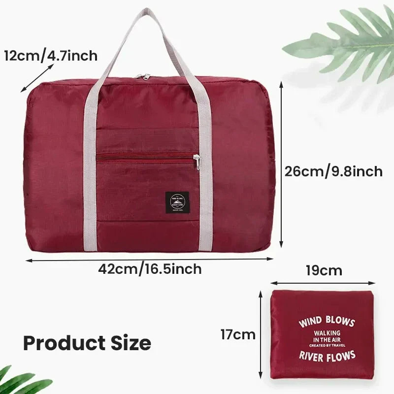 2-Pack Foldable Travel Duffel Bag Lightweight Carry-On Weekender & Gym Tote for Women and Men