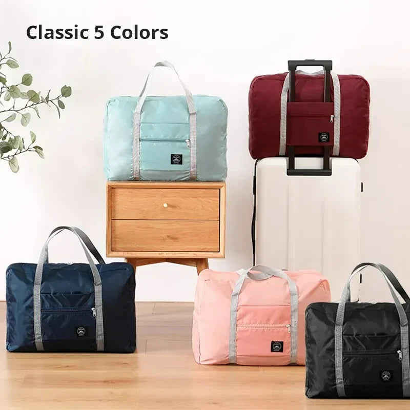 2-Pack Foldable Travel Duffel Bag Lightweight Carry-On Weekender & Gym Tote for Women and Men
