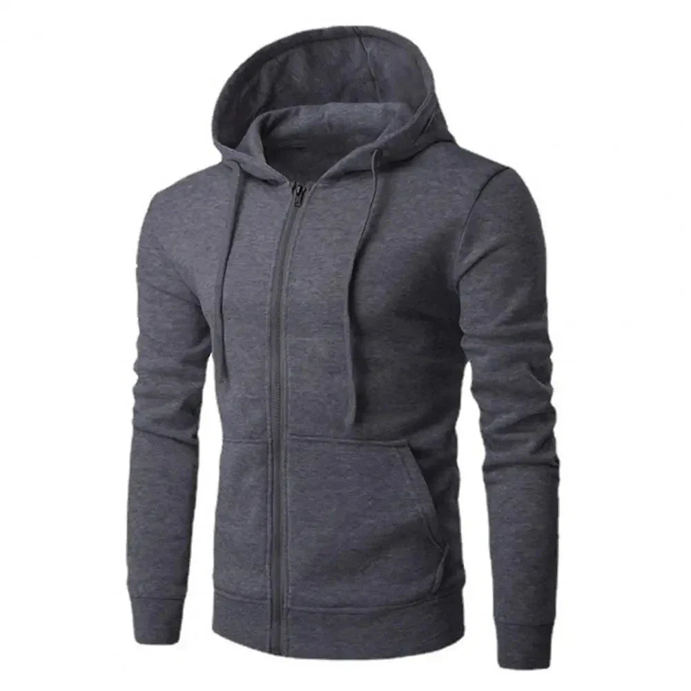 Men’s Autumn Zipper Hoodie – Slim Fit Long Sleeve Casual Sweatshirt Jacket