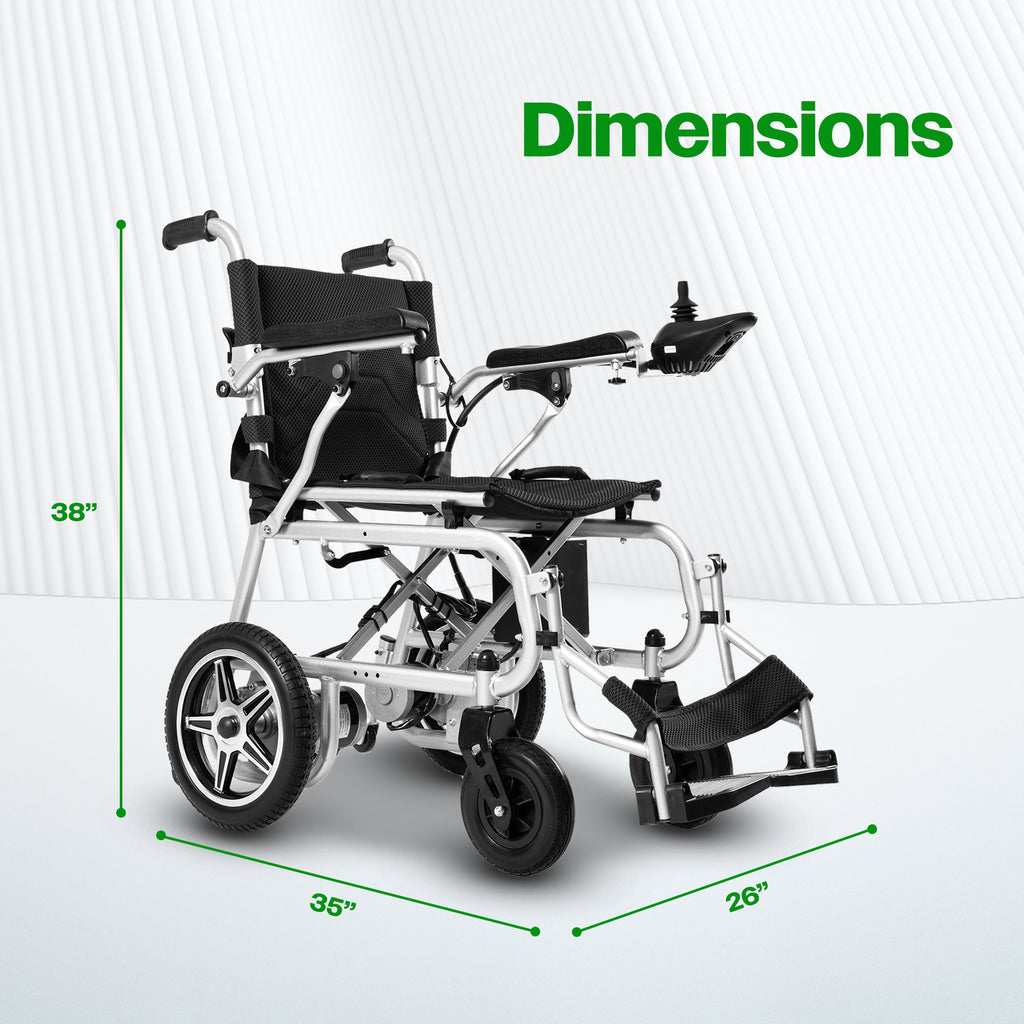 ARTEMIS PRO (Black)-Lightweight Foldable Electric Wheelchair 500W-12 miles